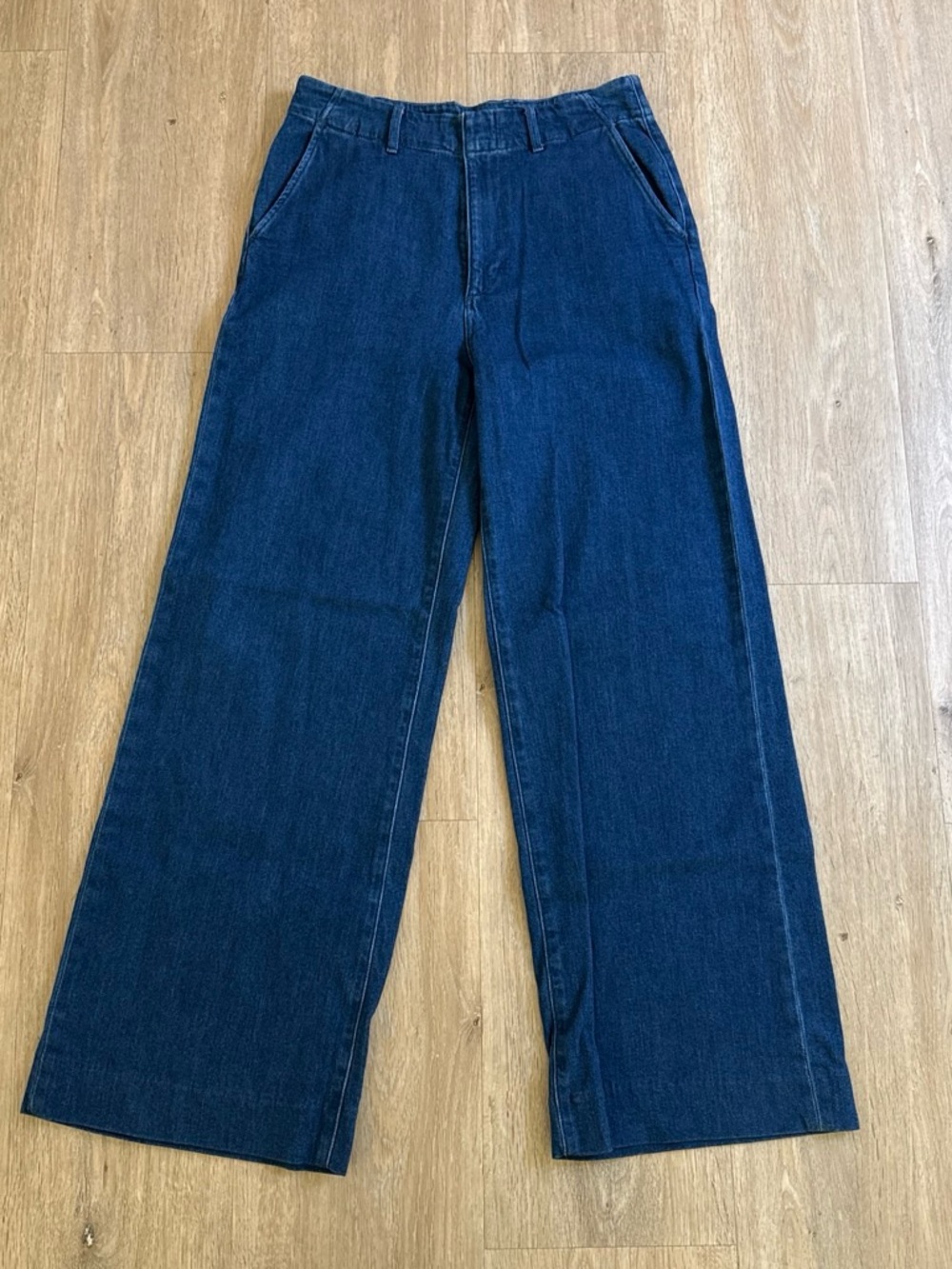 Uniqlo Women's Wide-Leg Denim Jeans in Dark Blue 30-31